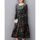 Women go casual loose dress printed velvet