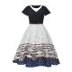 Female retro / elegant swing dress - Floral / color prints