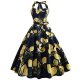 Women go retro cotton Slim swing dress - Fruit Print Halter / Spring / Summer