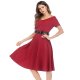 Women retro swing dress - Solid