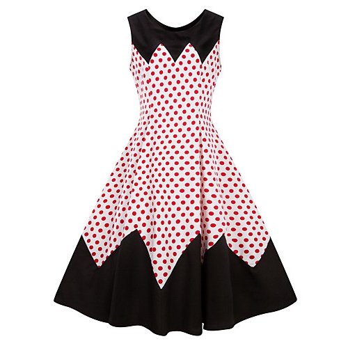 Daily elegant women dress, dot printing