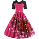 Female retro / elegant swing dress - leopard